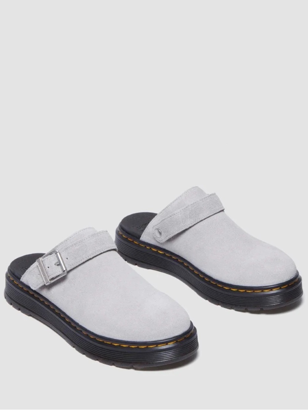 Dr Martens Brookline Suede Mule Mist Grey - Picture 7 of 10